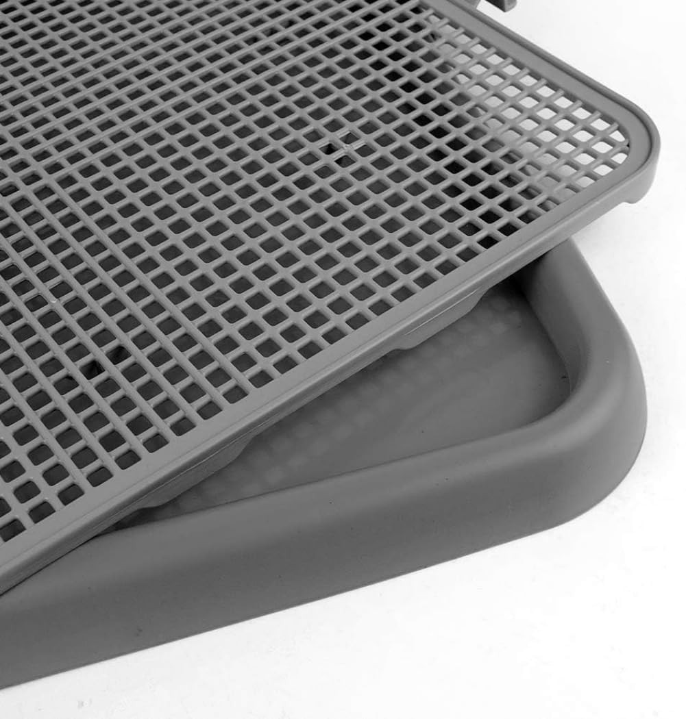 Puppy Potty Tray with Mesh – Leak-Proof Indoor Dog Toilet for Small Dogs & Puppi