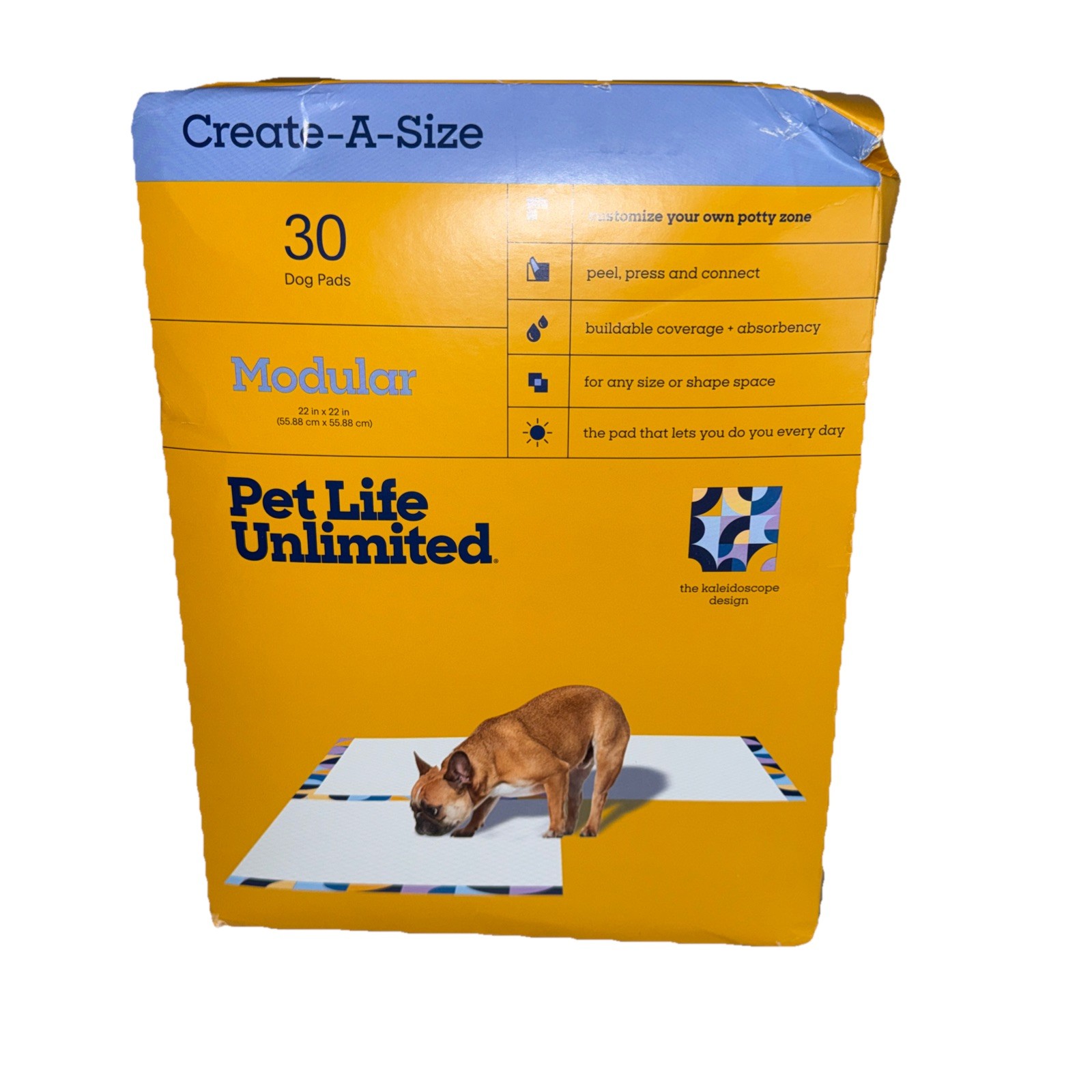Pet Life Unlimited Dog Pads, Super-Fast Absorbency, Create-a-Size, 30CT