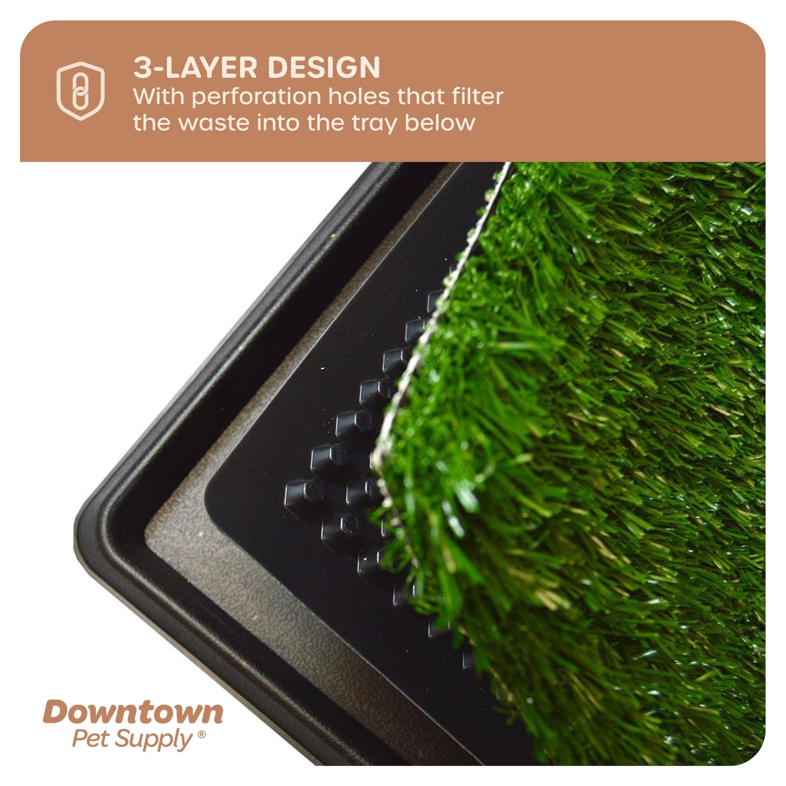 Dog Grass Pad with Tray, 20 x 30 – Outdoor and Indoor Potty System for Dogs w…
