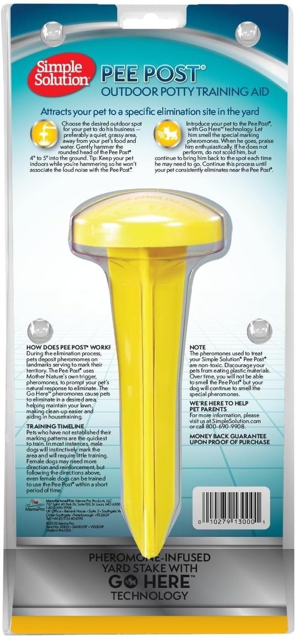 Pheromone Infused Dog Pee Post – 13 Inch Potty Training Aid for All Breeds