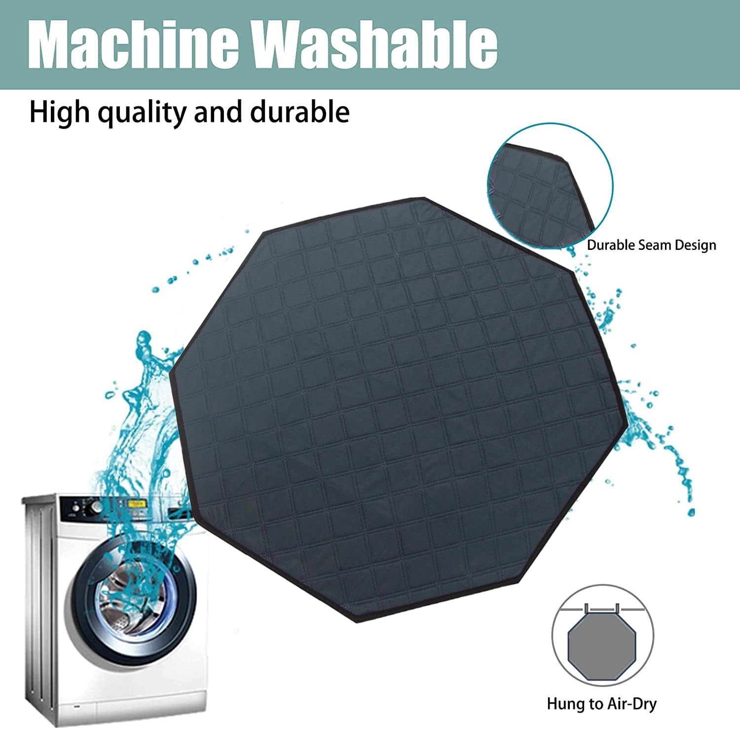 70′ Octagon Dog Playpen Mat Washable Leakproof Anti-Slip Pet Liner