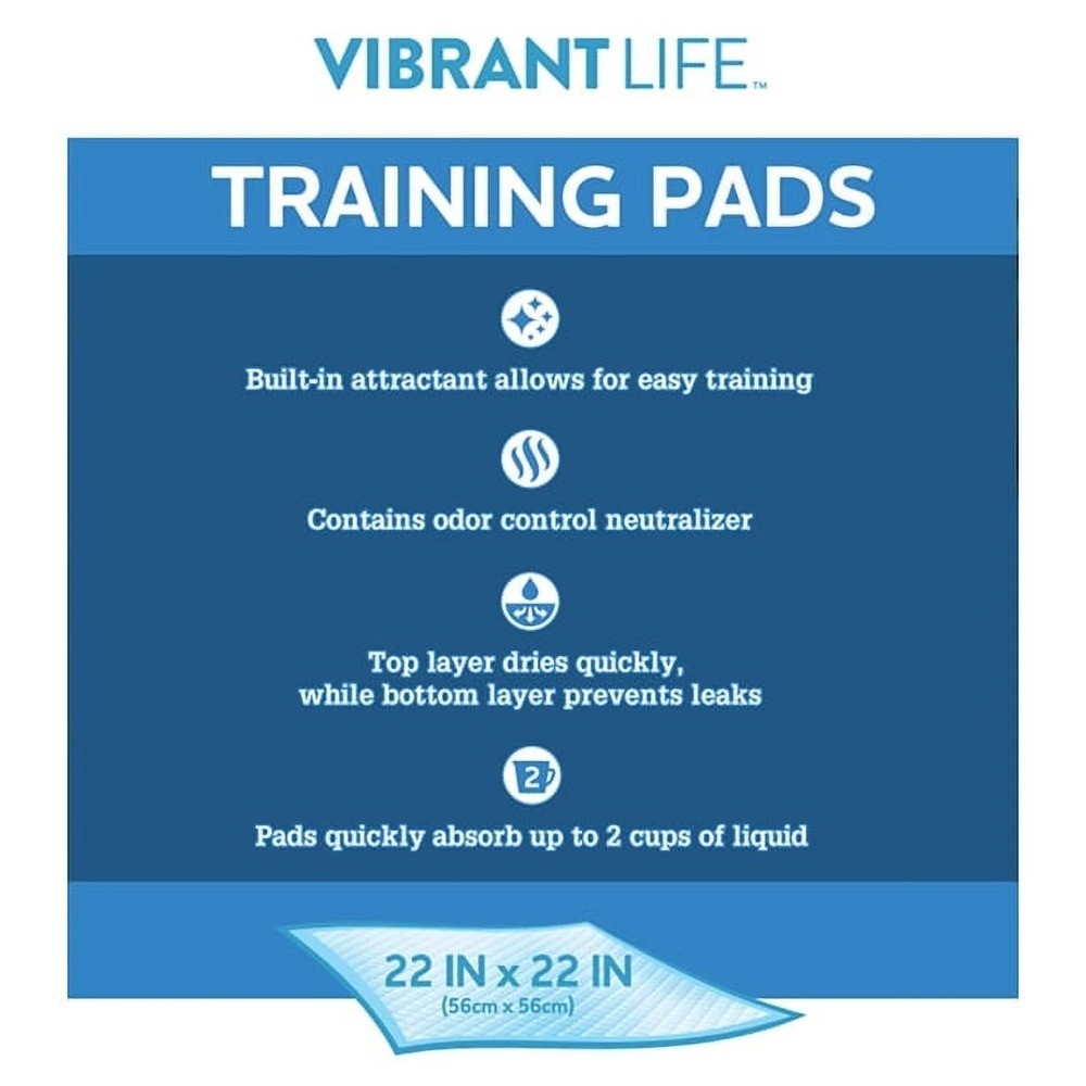 Super Absorbent Leak Proof Fast Dry Washable Puppy Pee Pads 22×22 Inch 100 Count