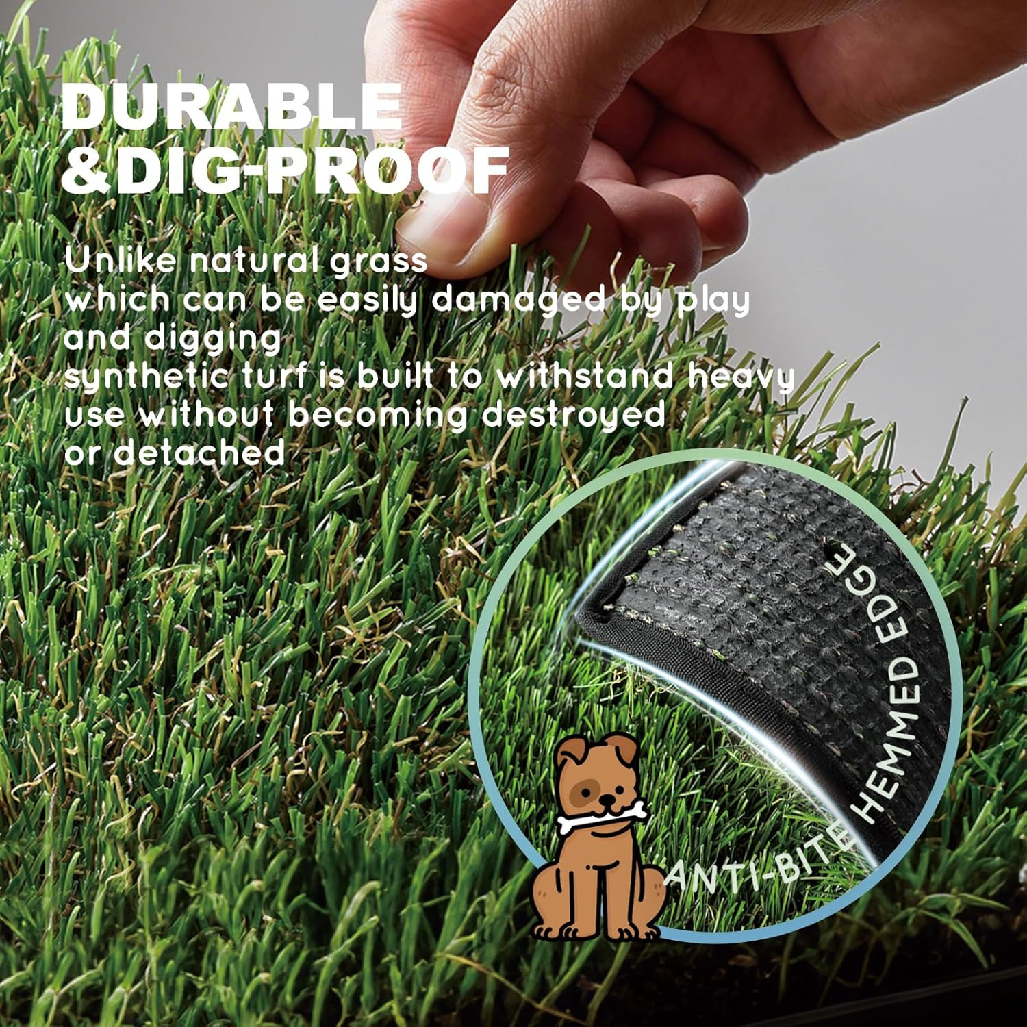 Hq4Us Dog Grass Pad with Tray Large 34”×23” Dog Litter Box Toilet with 2×Artific