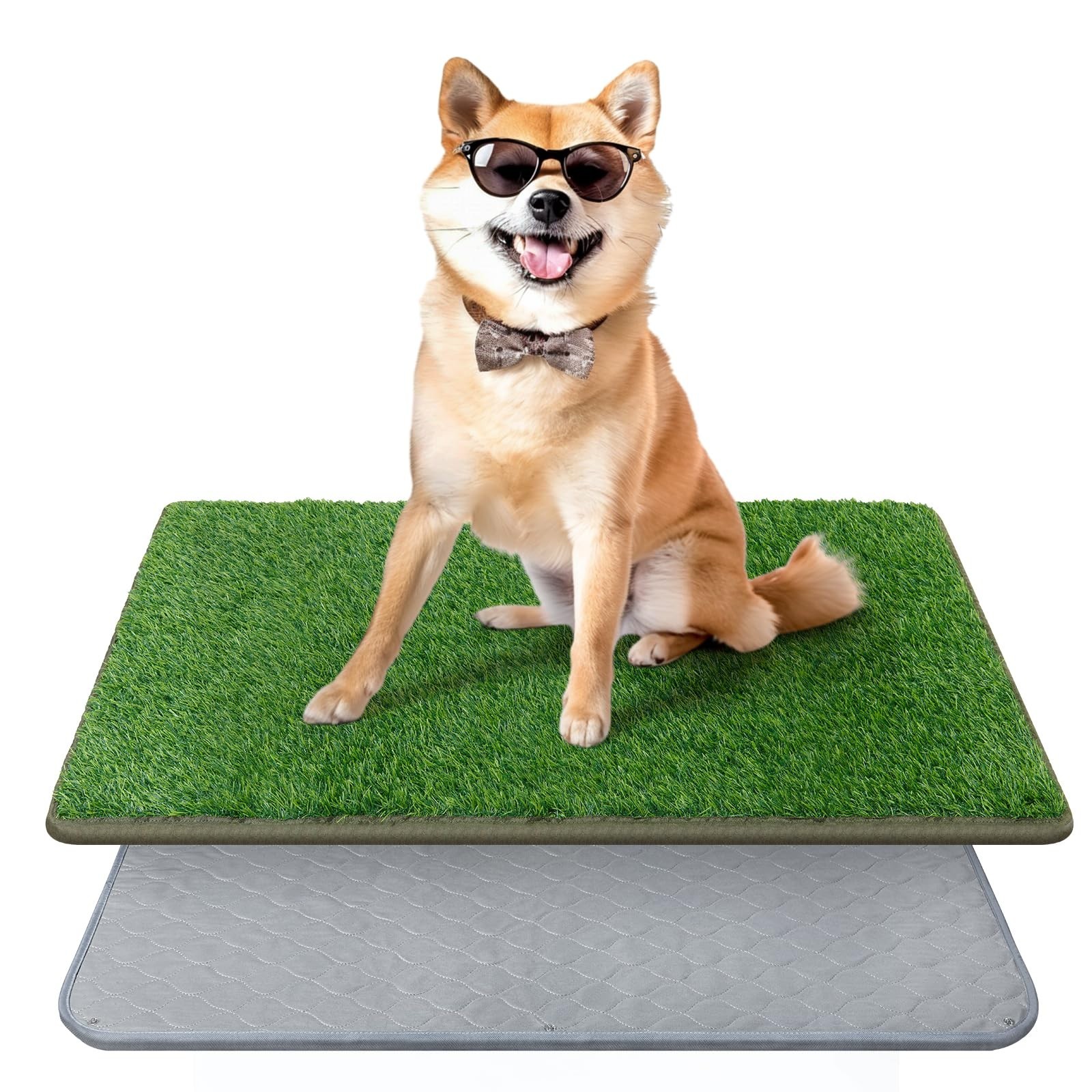Large Reusable Artificial Grass Dog Training Pee Pad Potty Mat 24.5×39 Washable