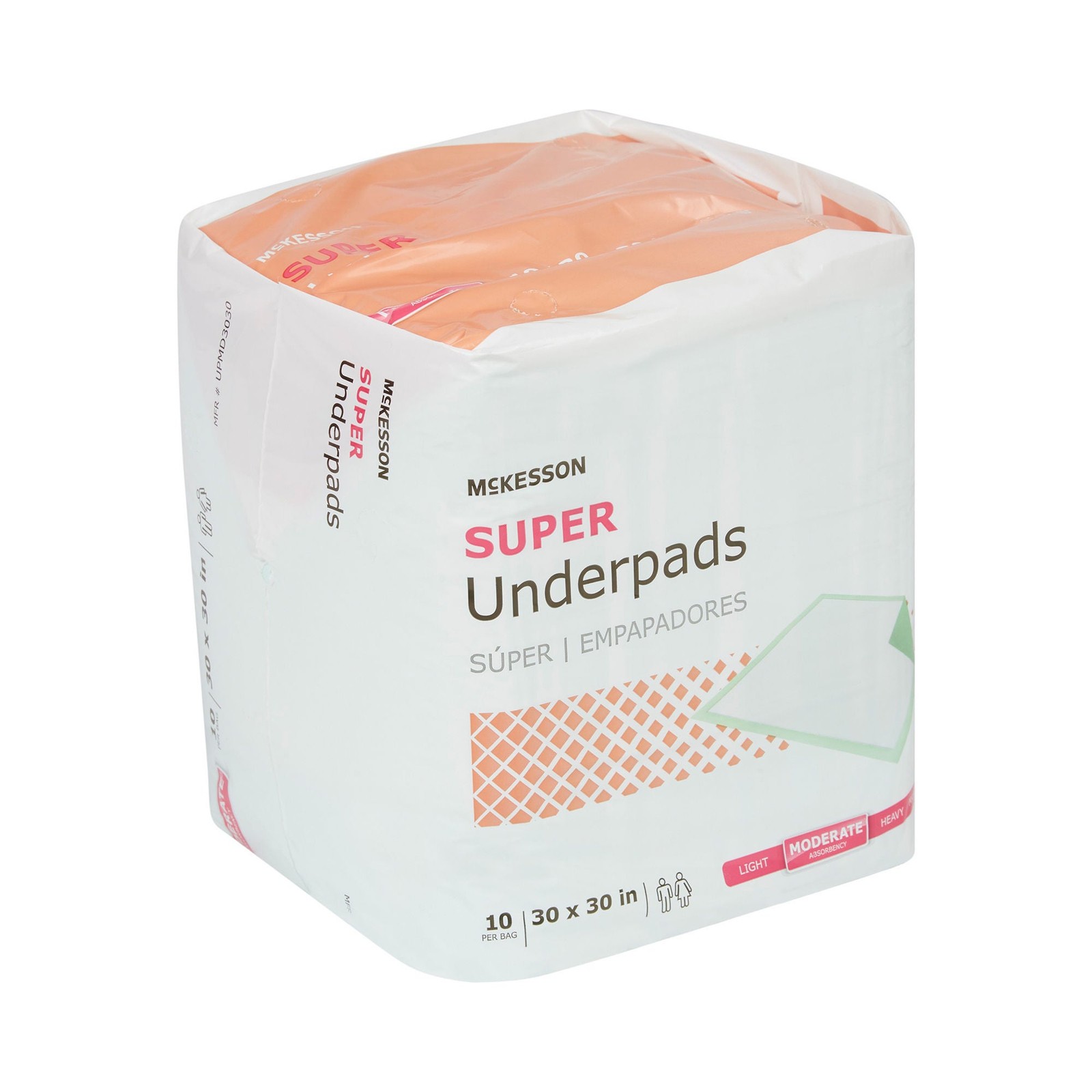 10 McKesson Moderate Absorbency Adult Bed Pad Disposable Incontinence Underpads
