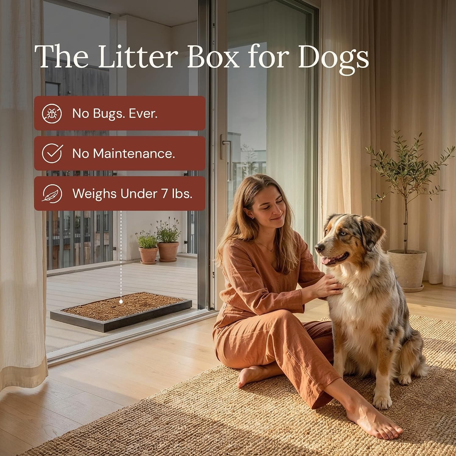 Leak-Resistant Dog Litter Box – Lightweight, Disposable Indoor Potty for Pets