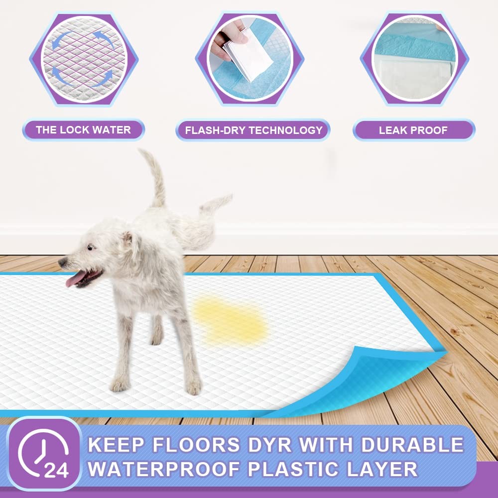 IMMCUTE Puppy Pee Pads 22×23-150 Count | Dog Pee Training Pads Super Absorbent &