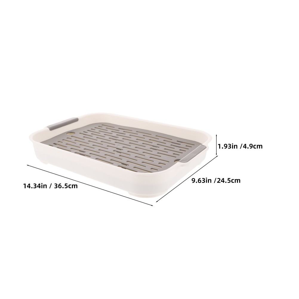 2Pcs Reusable Rabbit Litter Box White PP with Antisplash Edge for Small Pets