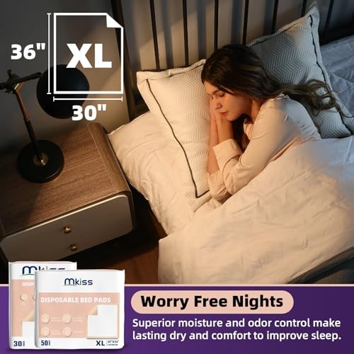 Bed Pads Disposable 30″ x 36″ [30 Count] Heavy Duty 30″x36″(30 Count)