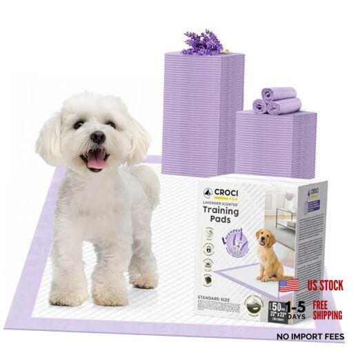 22x22in Puppy Pads with Adhesive Tabs, Dog Pee Pads Regular-22x22in(50Ct)