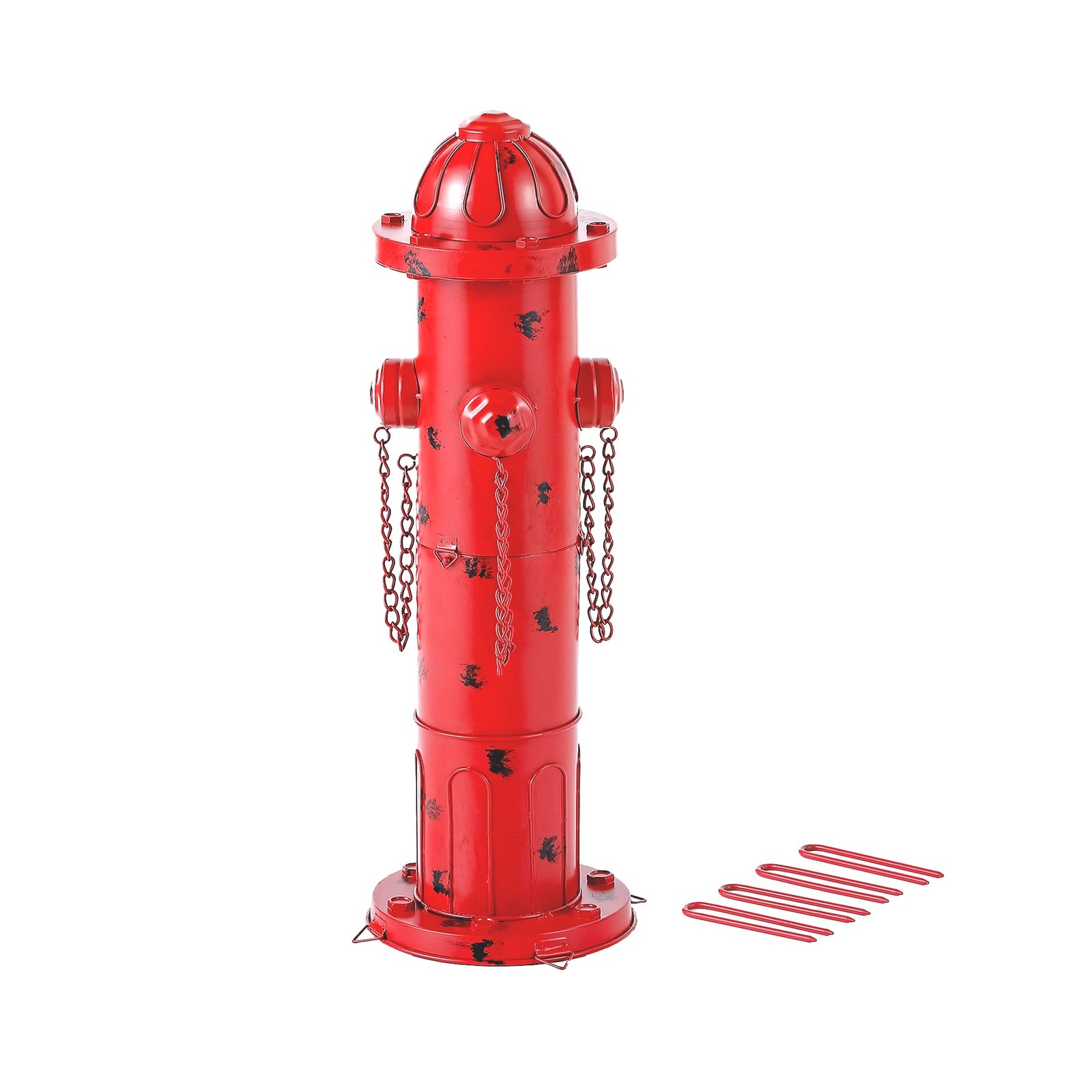 24″ H Metal Fire Hydrant for Dogs to Pee On, Vintage M & L Fire Hydrant Post