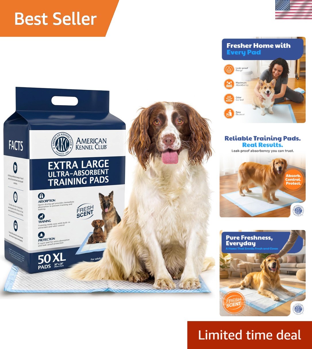 Scented Puppy Training Pads with Ultra Absorbent Quick Dry Gel – 28 x 30 Pee …
