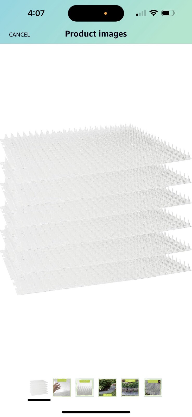 Pet Deterrent Plastic Mat w/spikes 6 Pack