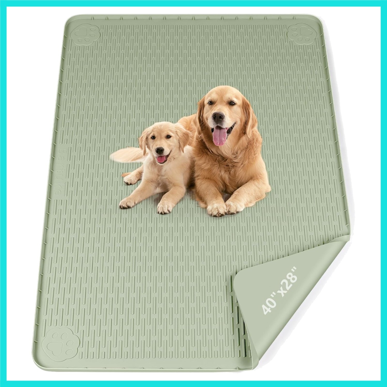 Pee Pads for Dogs, 40″ x 28″ Extra Large Reusable Dog Silicone Mat for Floor …