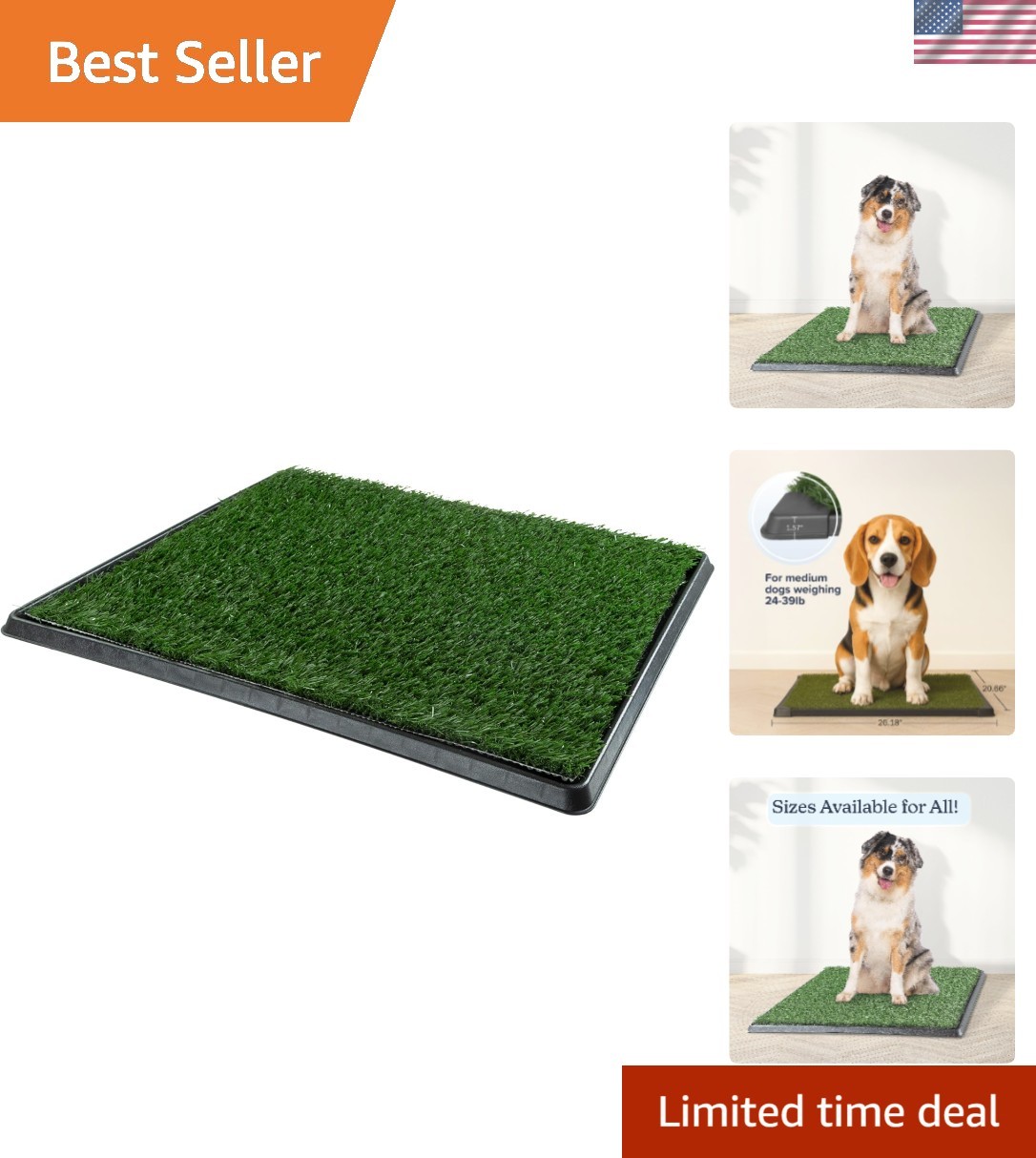 Artificial Grass Potty Pad for Dogs – 20×25 Reusable with Easy Clean-up