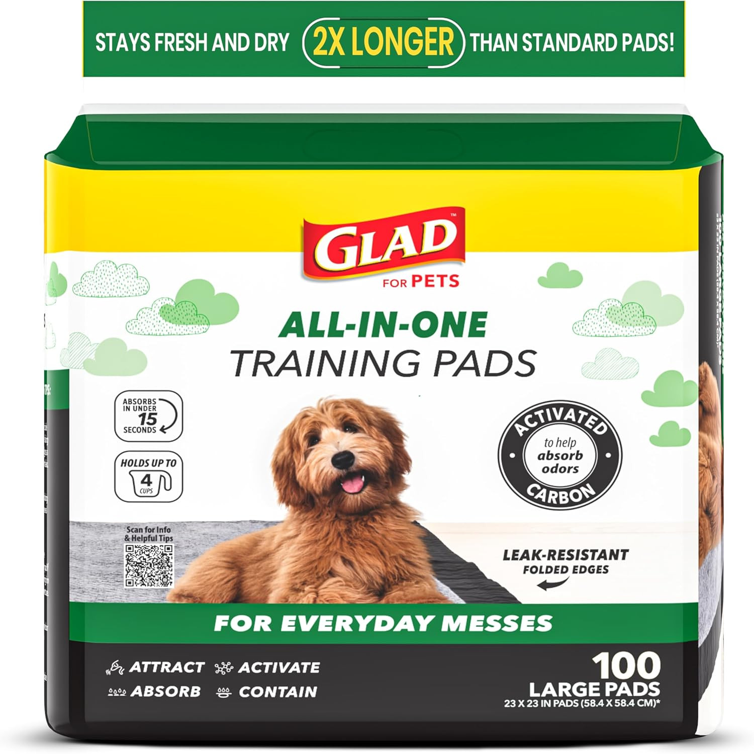 for Pets Black Charcoal Puppy Pads – 6-Layer Leak-Proof Construction, Activated