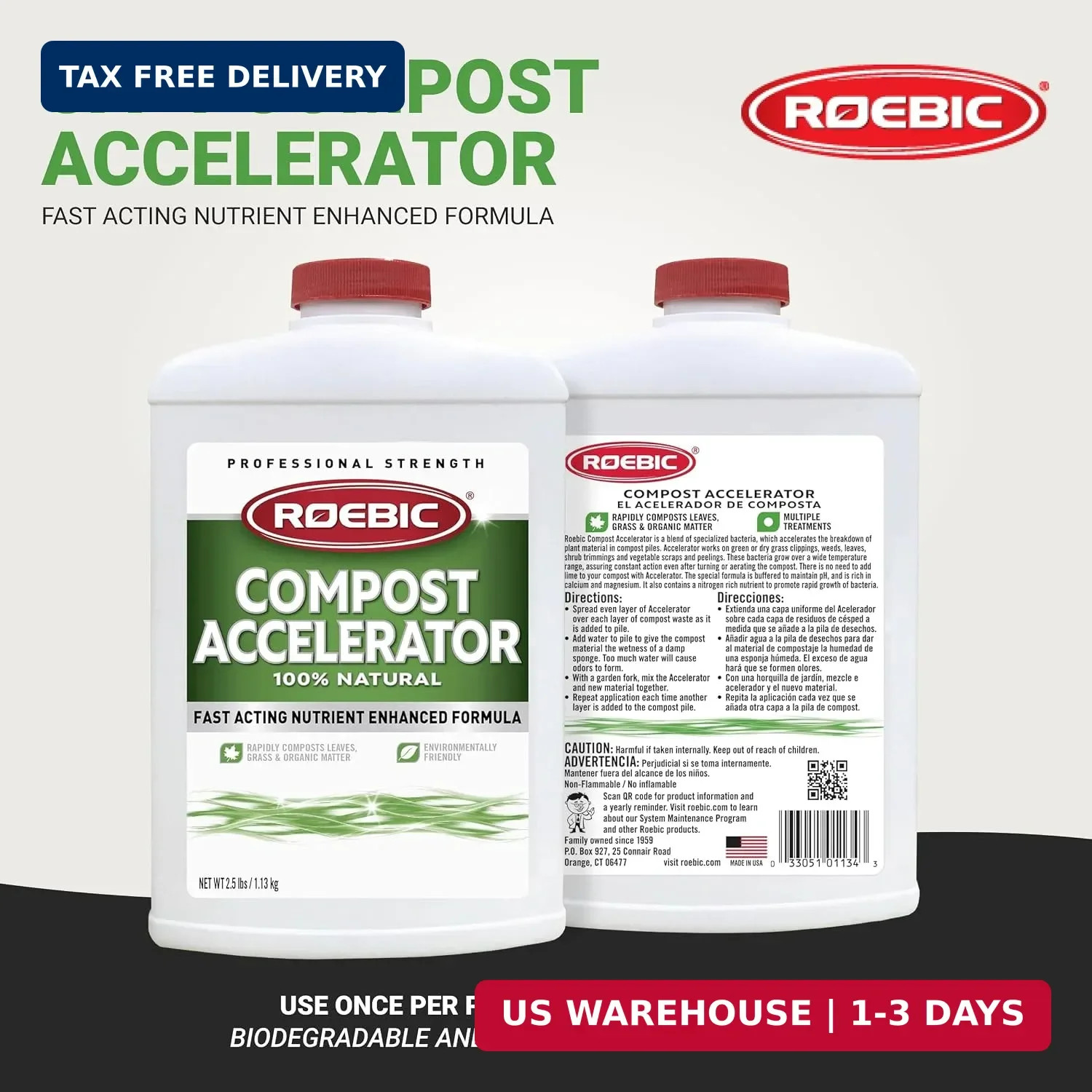 Roebic CA-1 Bacterial Compost Accelerator: 2.5 pounds, for faster composting