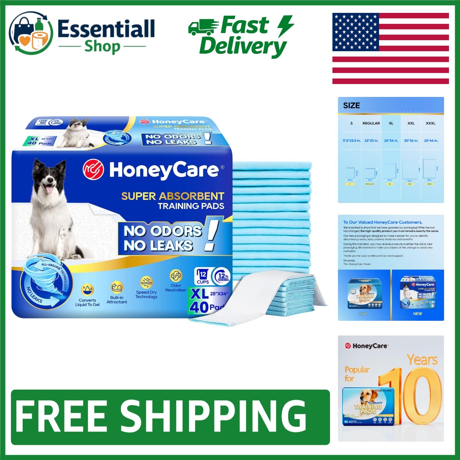 All-Absorb X-Large Puppy Pads, Ultra Absorbent & Quick-Dry, 28″ x 34″