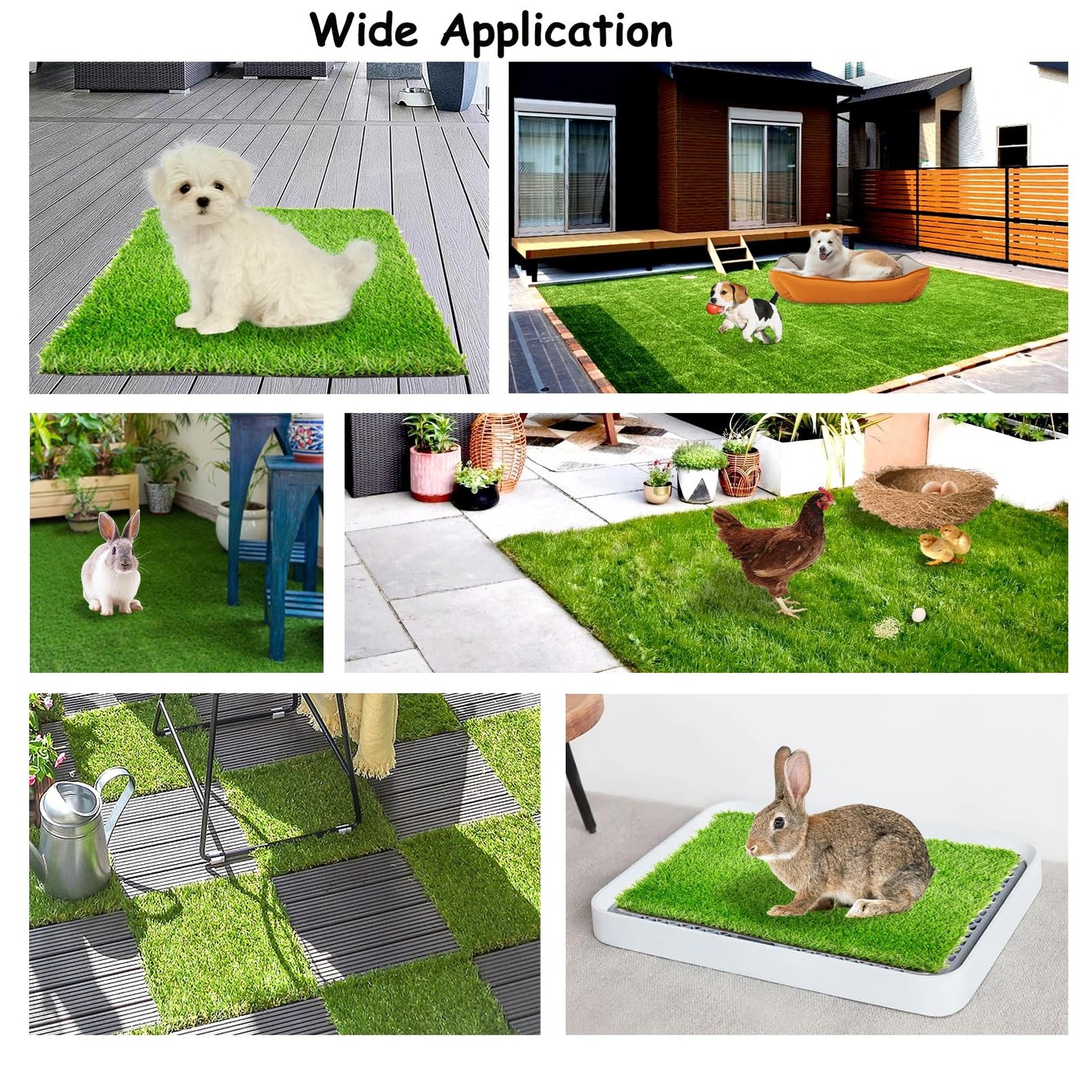 4 Pack Washable Chicken Nesting Pads Artificial Grass Rug Carpet Cuttable Chi…