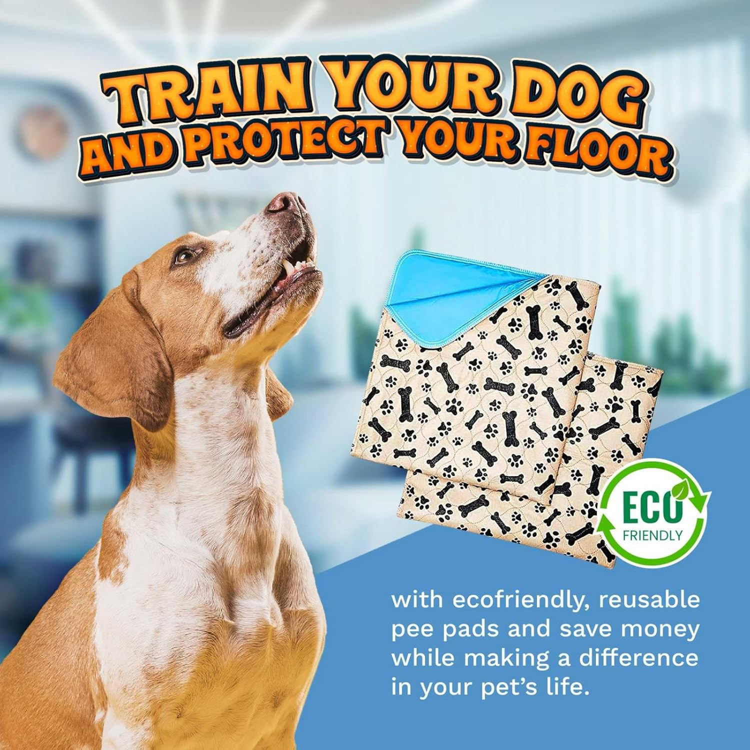 Super Absorbent Washable Pee Pads for Dogs Large 35 X 31 (2-Pack) Puppy Pads Pet