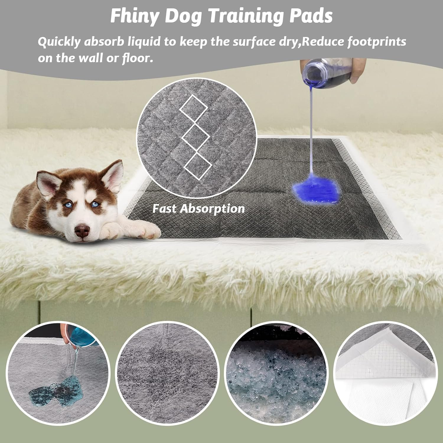 Pee Pads for Dogs, 24″ X 36″ 20 PCS Extra Large Disposable Puppy Pads Leak-Proof
