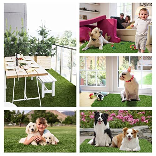 Loytryal 39.4 x 31.5 Inches Fake Grass Pee for Dogs Artificial Grass Rug Turf…
