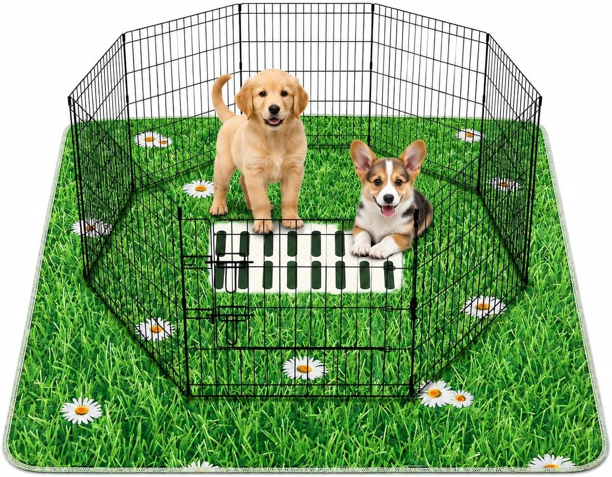 Washable Pee Pads for Dogs, 2 Pack Lawn Puppy Pads, 31” x 36” | Highly Abso…