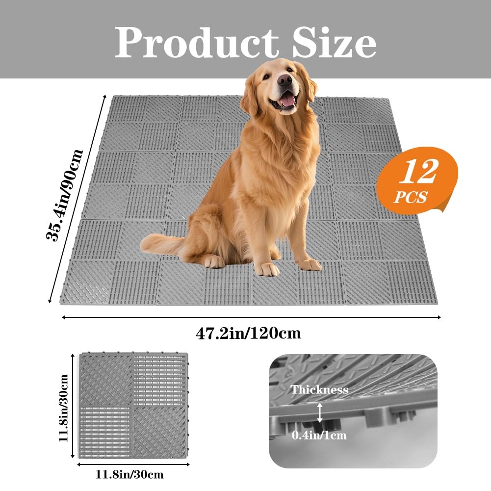 4′ x 3′ Waterproof Dog Kennel Flooring Under Dog Crate Mat Floor Protector