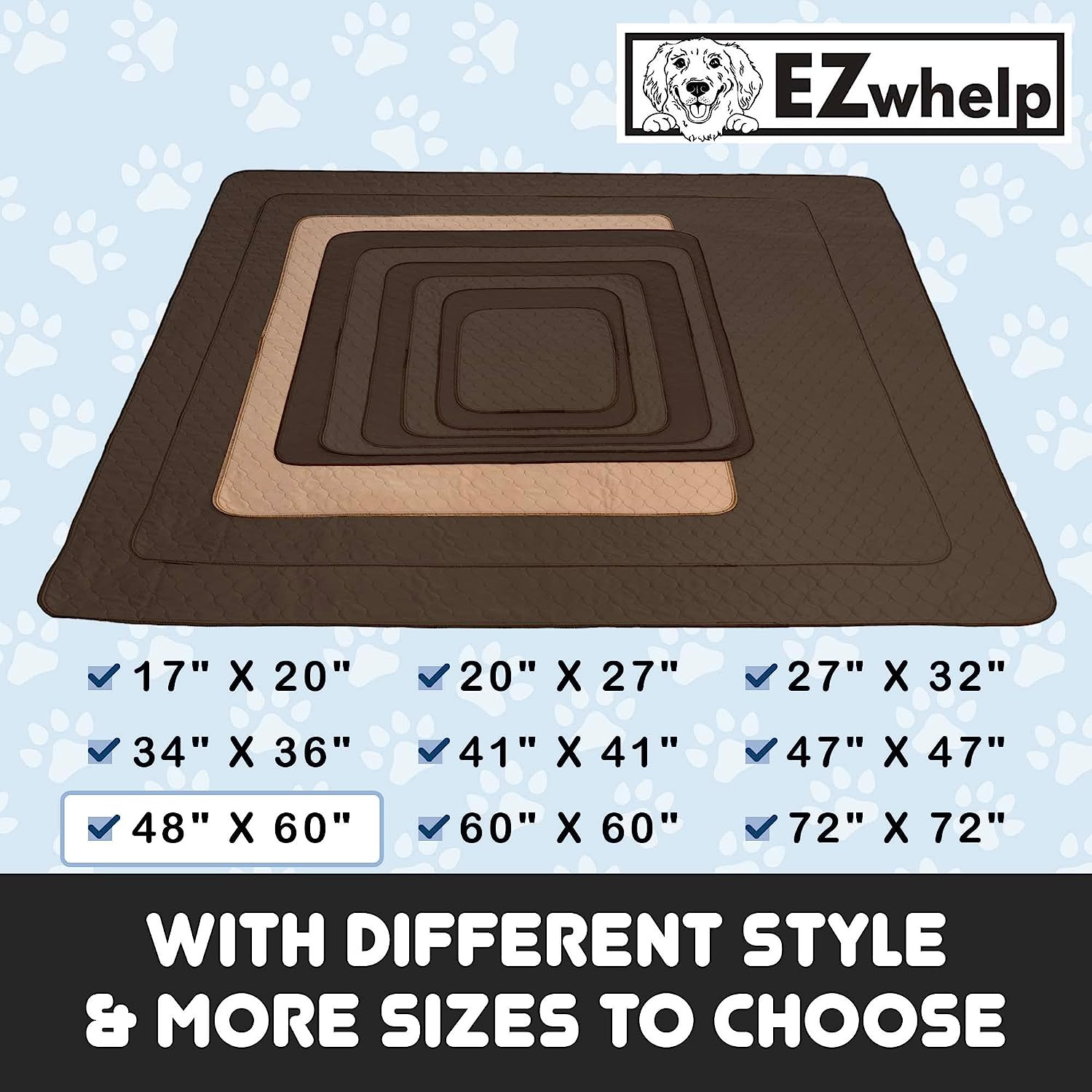 Reusable Dog Pee Pads – Waterproof Training Pads for Dogs – Washable & Sanitary