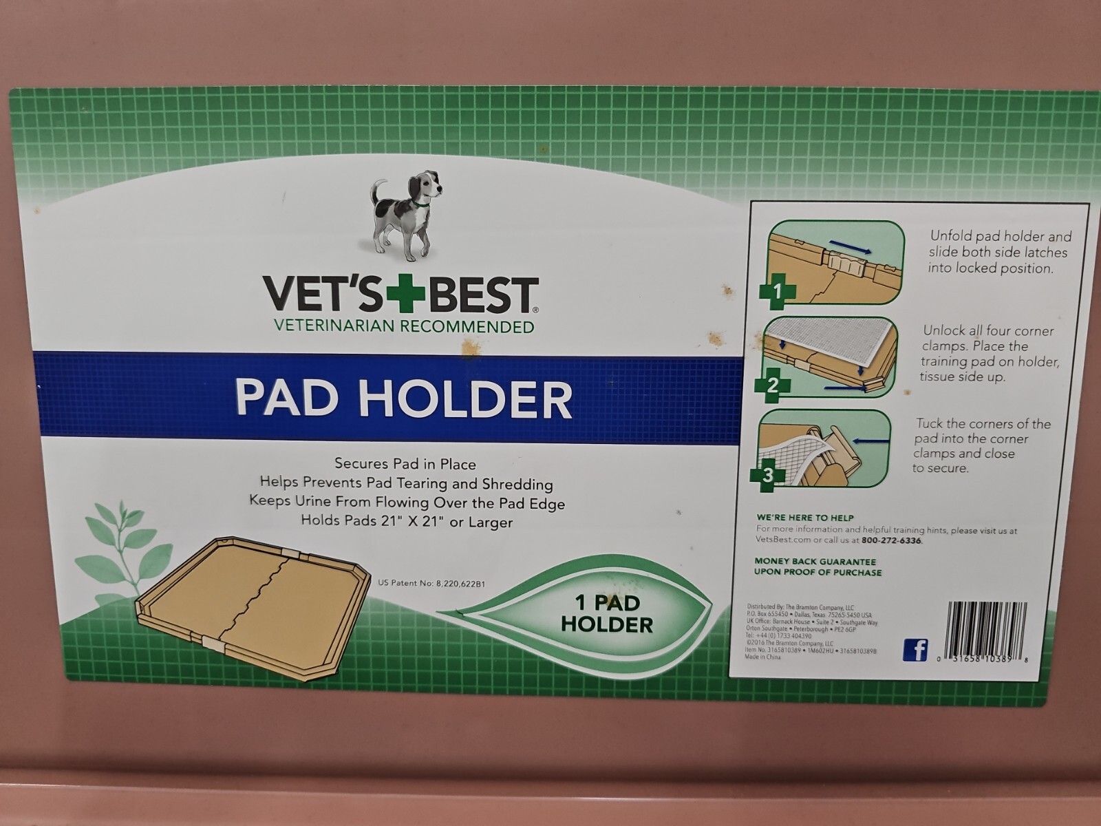 Vet’s Best Pad Holder 21″x21″ – Portable Tray for Pet Training – Cat and Dog NEW