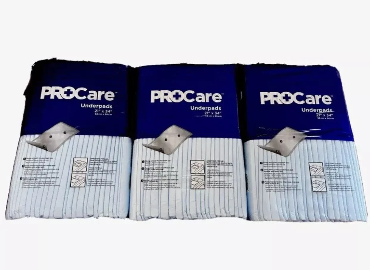150 Puppy Training Pads 21″ x 34″, Disposable, First Quality, (3 Bags of 50)