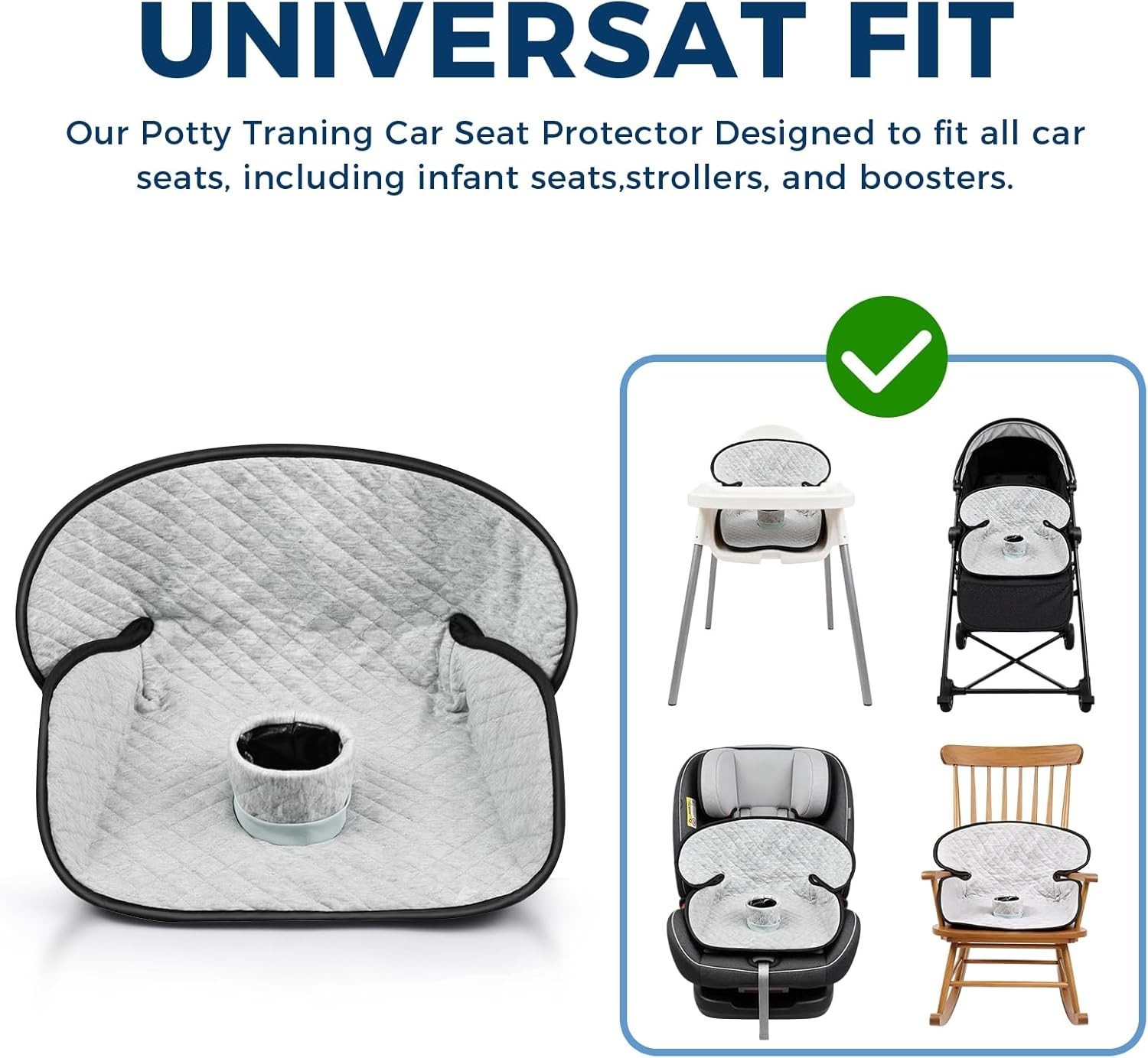 Potty Training Car Seat Protector, 2 Pack Waterproof Piddle Pads Carseat, 100…