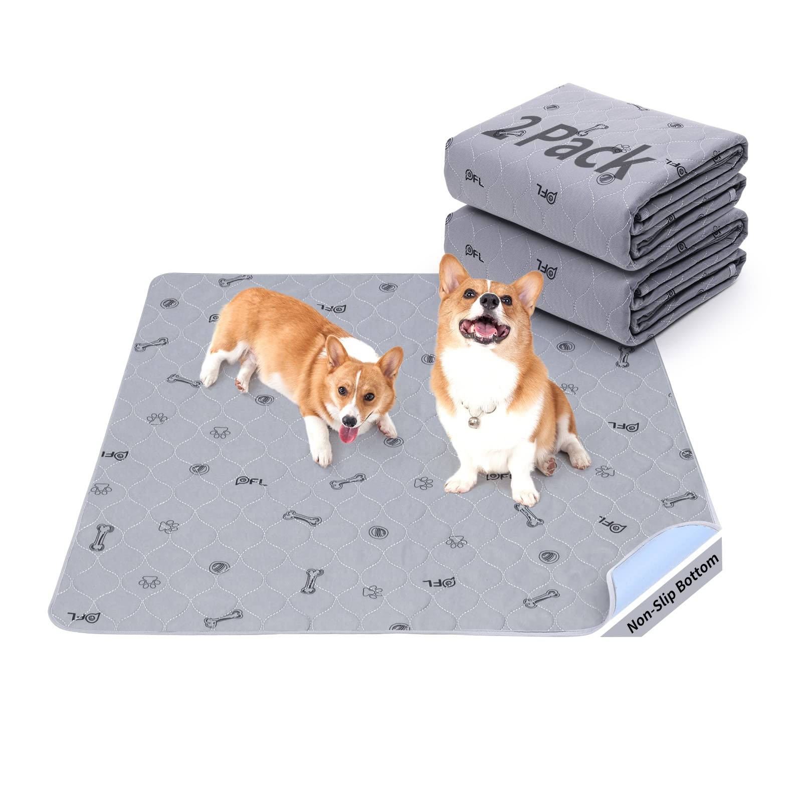 Washable Pee Pads for Dogs: 24×36 Reusable Puppy Pads, Absorbent Whelping Mat…