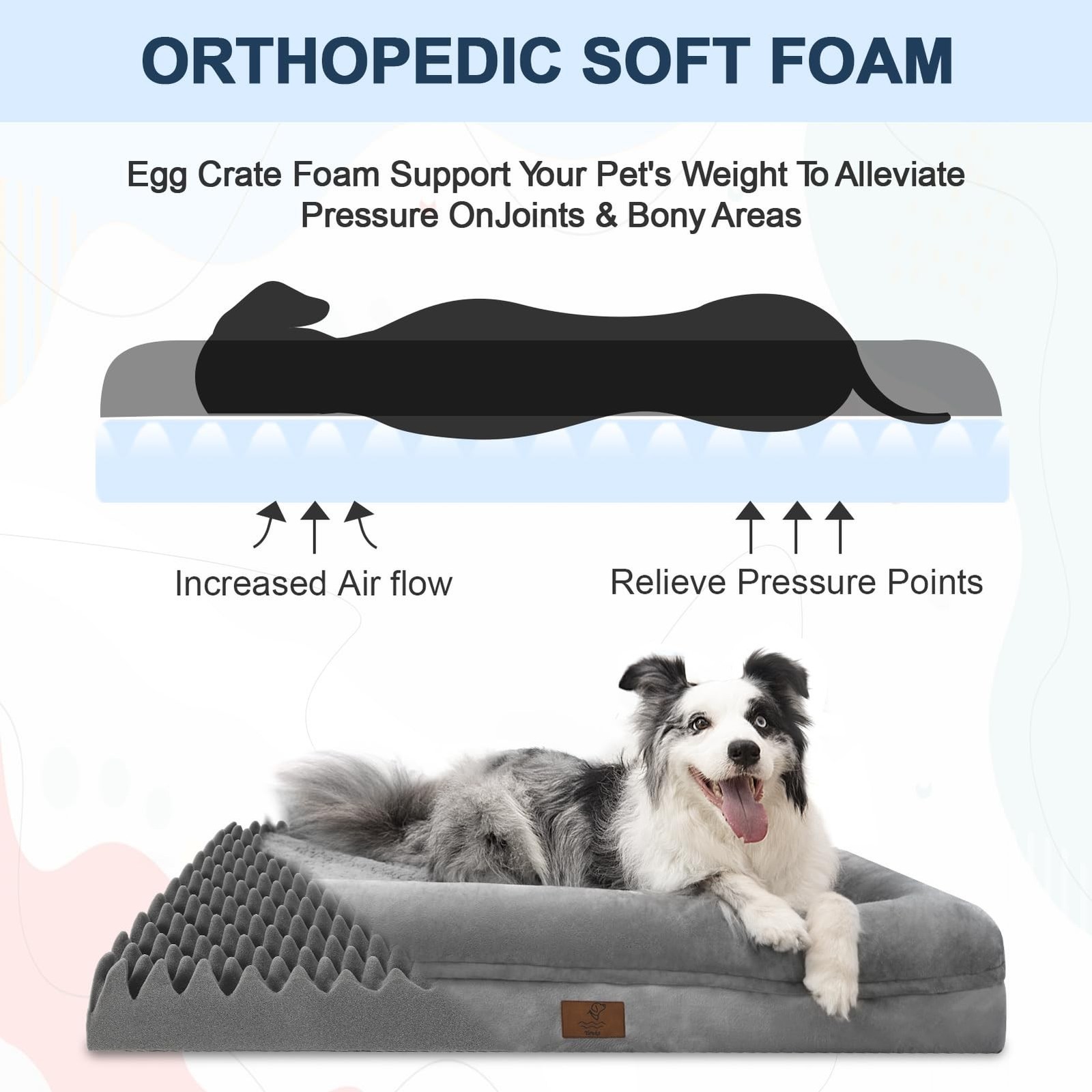 Orthopedic Dog Bed Waterproof Pet Sofa for Large Sized Dogs | 360 Degree Bols…