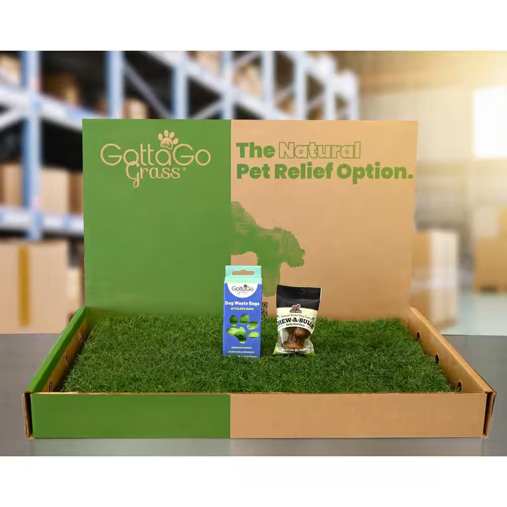 Gotta Go Grass Potty Pad Refill plus Treat plus Waste Bags plus Toy Ball