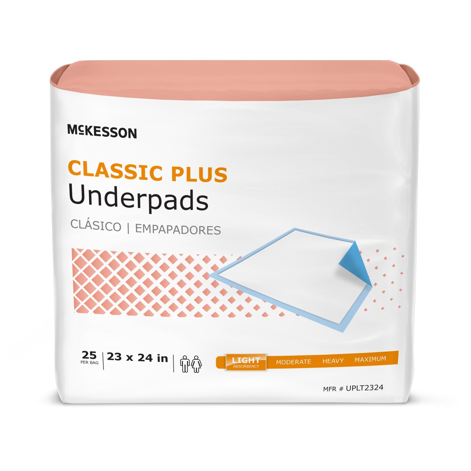 25 McKesson Light Absorbency Adult Bed Pad Disposable Incontinence Underpads