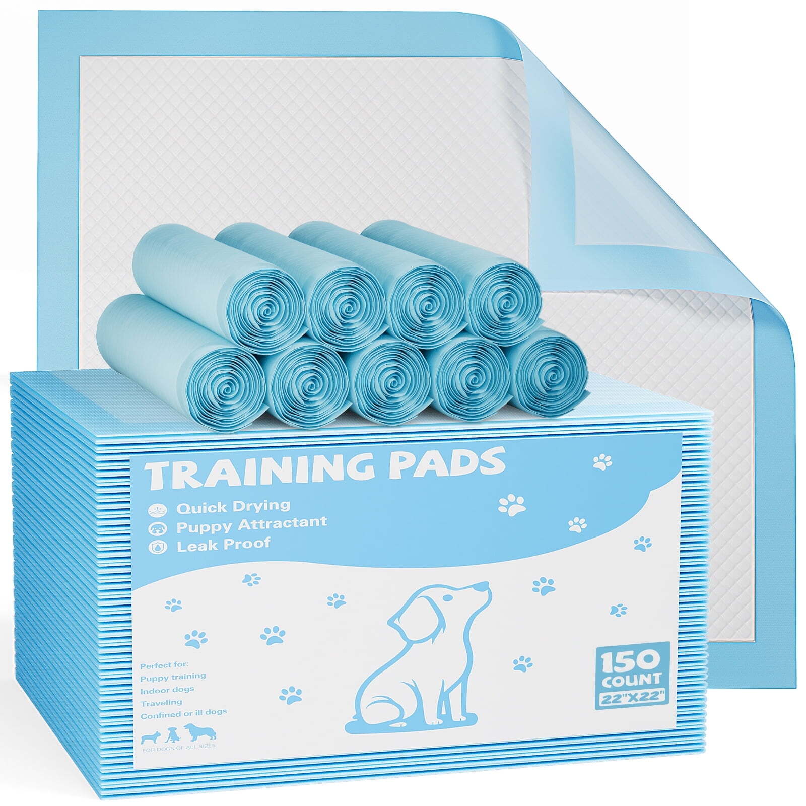 Leak-Proof Disposal Dog & Puppy Pee Pads, Pet Training Pads