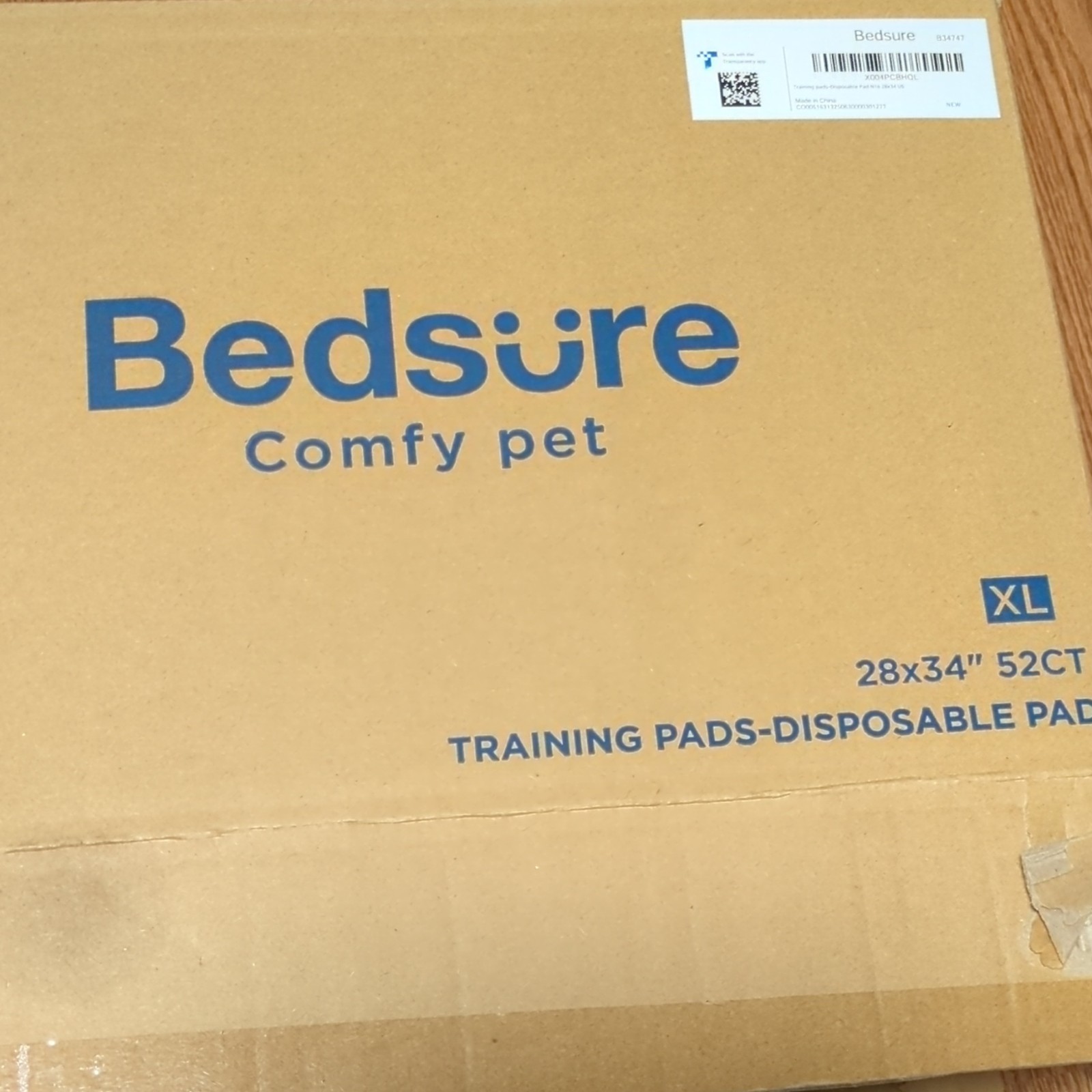 Bedsure Hyper Absorbent Disposable Odor Resistant Training Pads XL 28×34 52 Ct