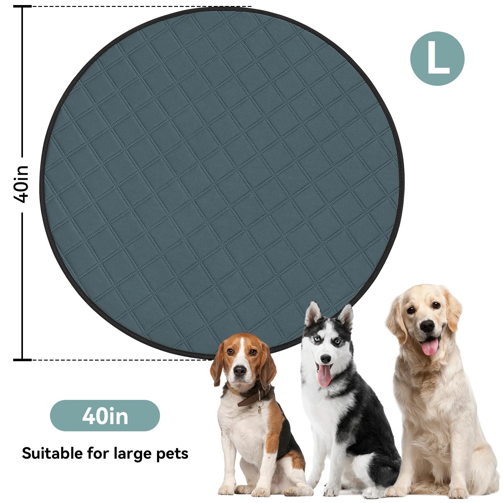 Washable Reusable Pet Pee Pads, Absorbent Non-Slip Training Mat for Dog Cat R…