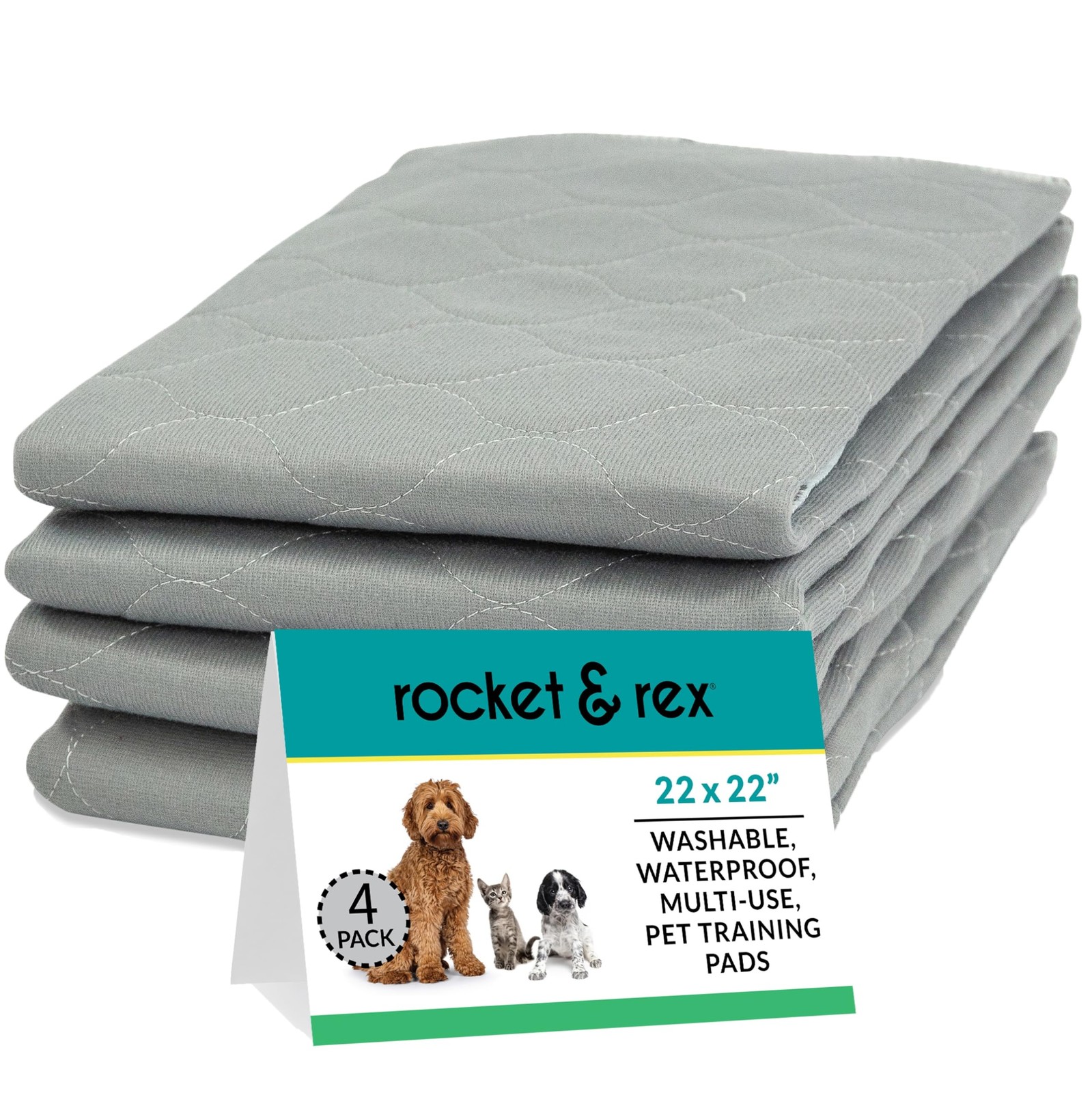 rocket & rex Washable Pee Pads for Dogs | Reusable Puppy Pads and Piddle Pads fo