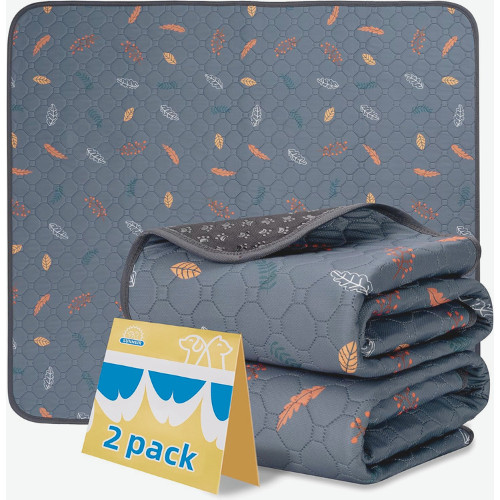 2 packs Washable Pee Pads for Dogs , Thick Heavy Absorbency Reusable