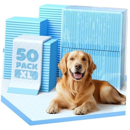 50-Pack Extra Large Pee Pads – 34″ x 28″ Puppy Pads – 50 Packs