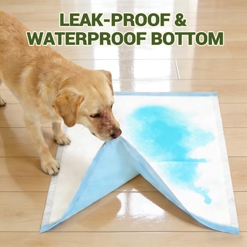 100 Count Premium Puppy Pads 22×23 Dog Pee Pads 6-Layer Leak Proof Super