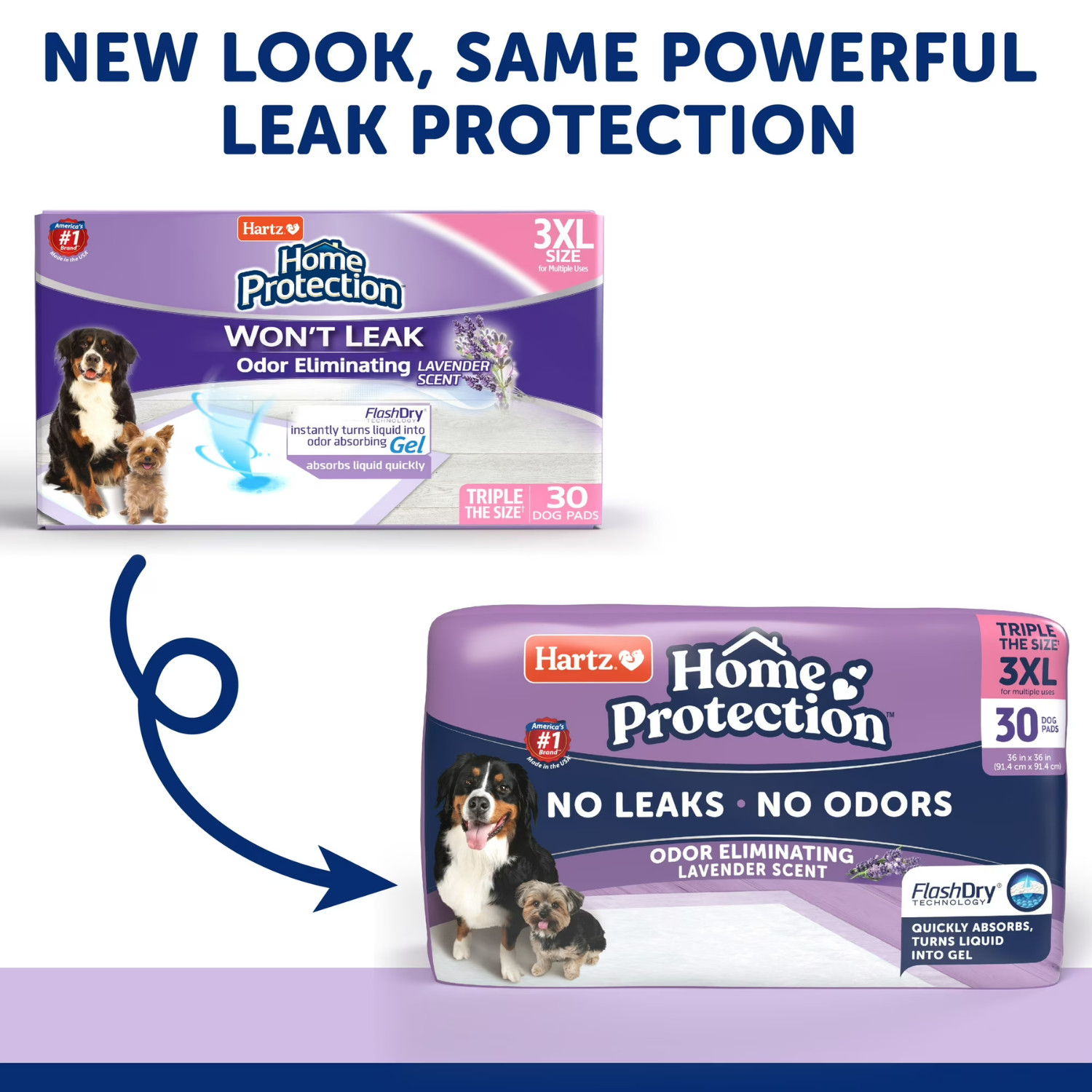Hartz Dog Pads 3XL 30Ct Lavender Odor Control Leak Proof Training Pads