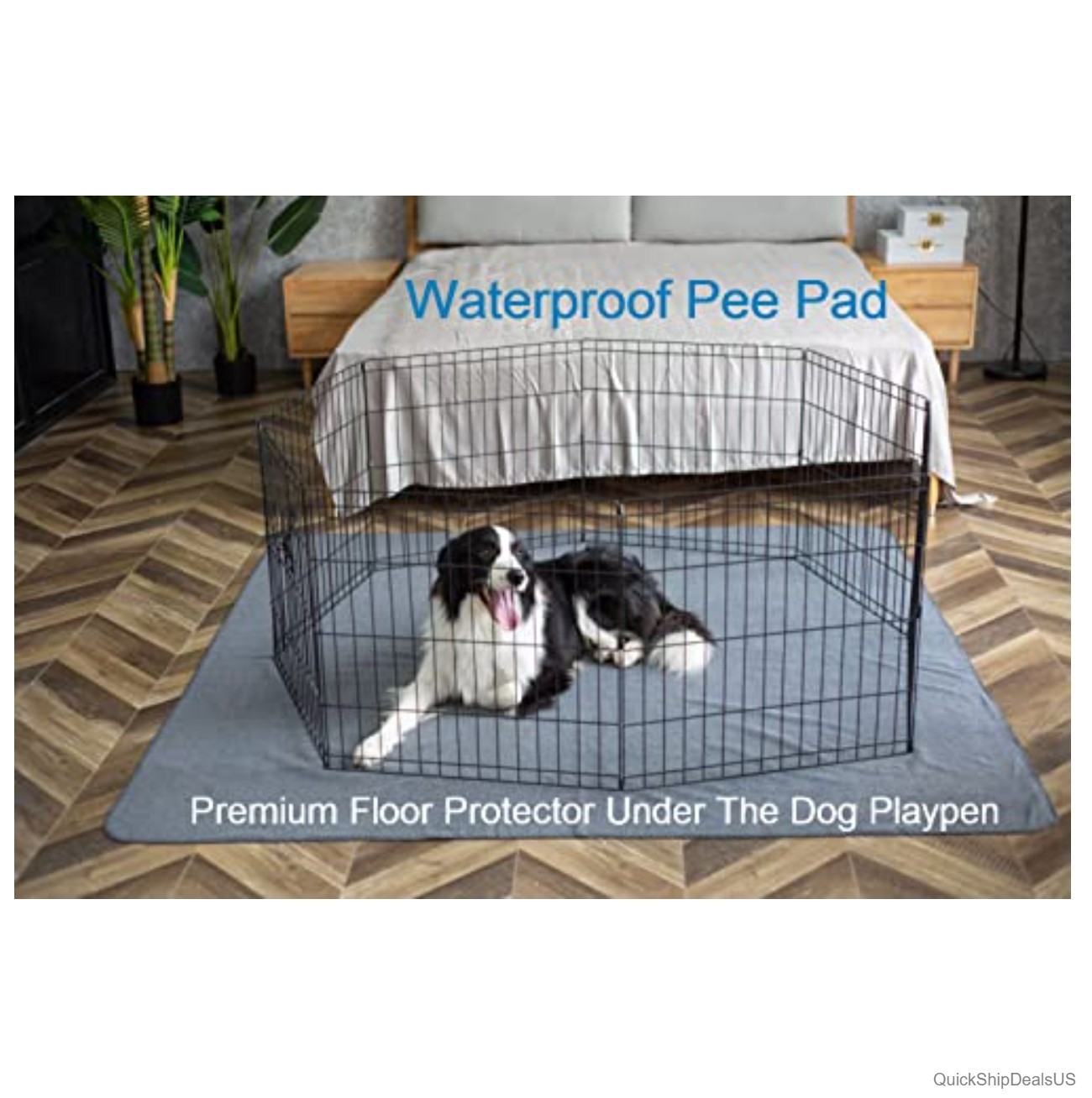 Washable Non-Slip Dog Pad 72×72 Waterproof Reusable Pee Pad for Puppy Training