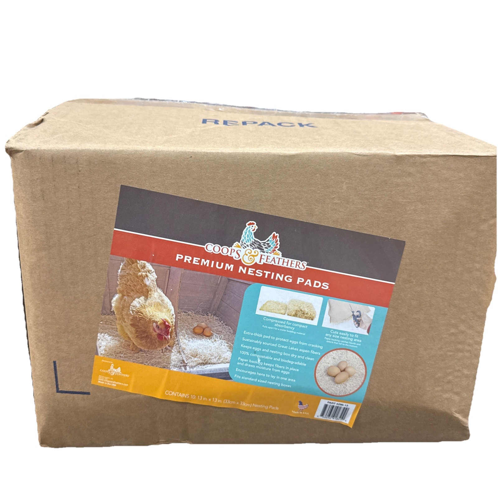Coop And Father’s Premium Nesting Pads – 10 Pads