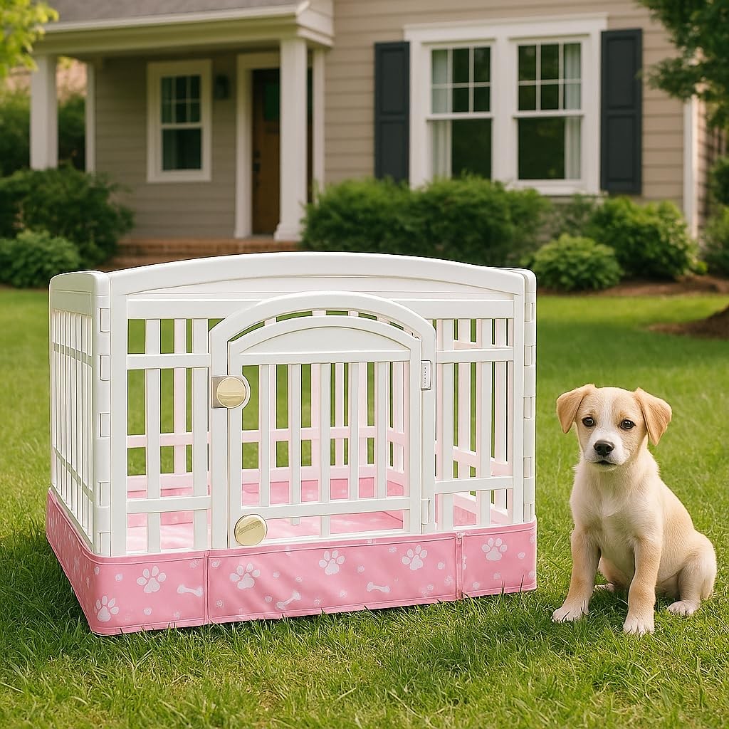 Dog Playpen Bottom Pad Mat for 36″ 4-Panel Playpens – Scratch & Chew-Resistan…