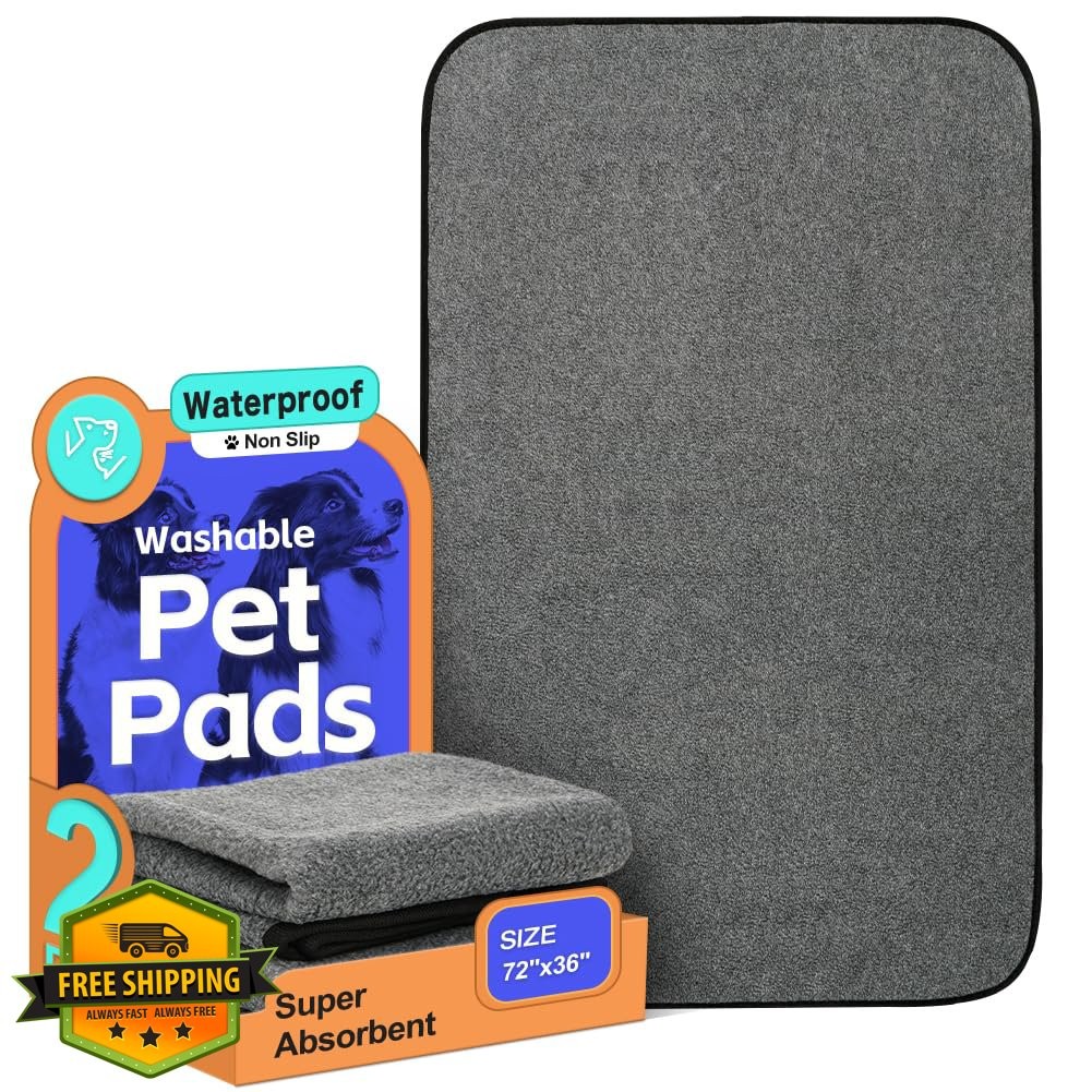 Washable Pee Pads for Dogs, Extra Large Reusable Dog Pee Pad, Waterproof Pet …