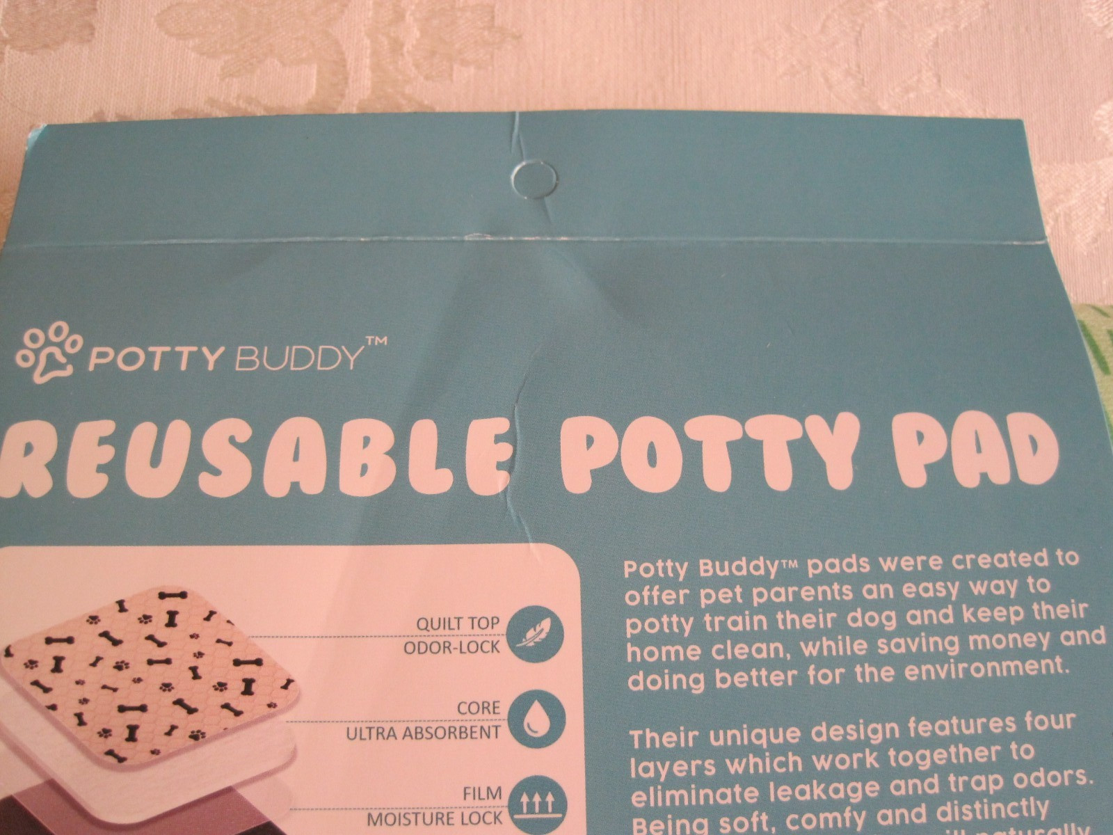 POTTY BUDDY REUSABLE WASHABLE HOUSE TRAINING POTTY PAD-GREEN